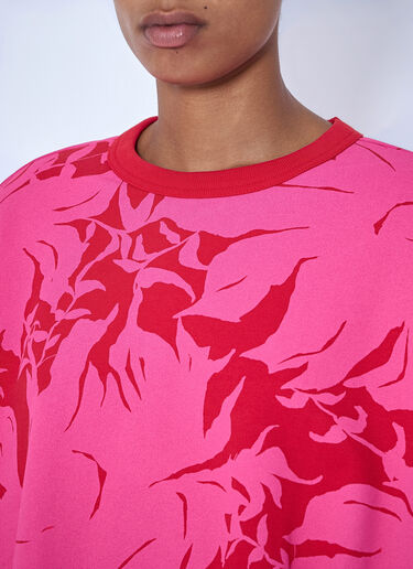 LN-CC® - Dries Van Noten: Draped Sweatshirt - Pink Dries Van Noten Draped Sweatshirt Pink dvn0264014