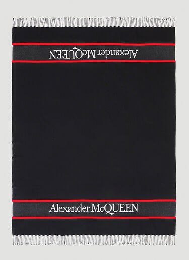 Blown Up Log Scarf Alexander McQueen Blown Up Log Scarf Black amq0149063
