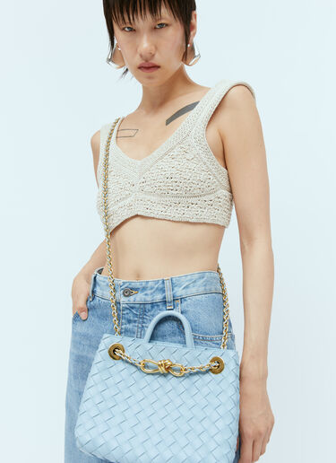 스몰 체인 안디아모 핸드백 Bottega Veneta 스몰 체인 안디아모 핸드백 블루 bov0256014