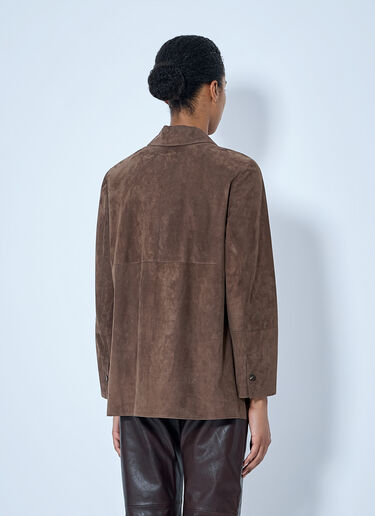 Max Mara Suede Shirt Jacket Brown max0265207