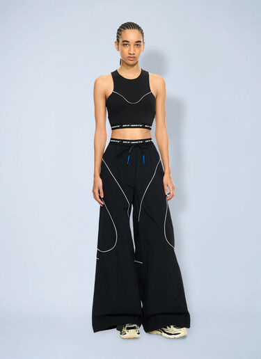 LN-CC® - Off-White: Logoband Track Pants - Black Off-White Logoband Track Pants Black ofw0264067