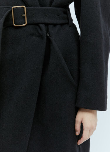 Dries Van Noten Wool Belted Coat Black dvn0254004
