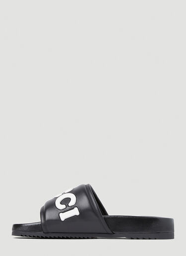 Gucci 徽标拖鞋 黑色 guc0152313