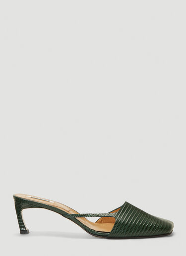 Reike Nen Cut-Out Heeled Mules Green rkn0241004