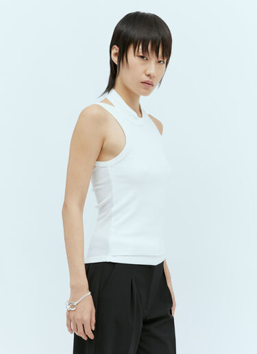 St. Agni Cotton Layered Tank Top White sta0255006