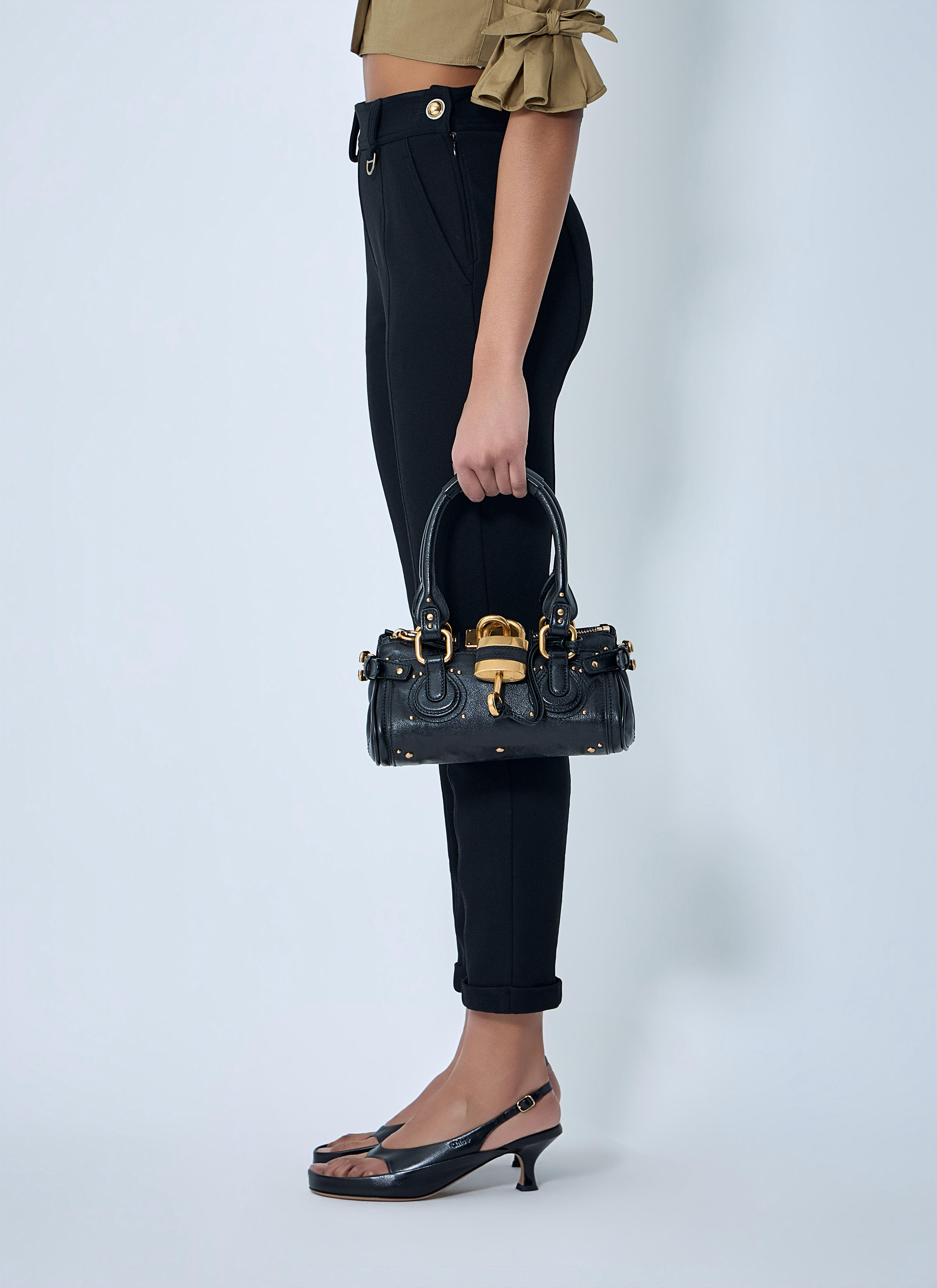 Chloé Women's' Small Paddington Chain Shoulder Bag in Black | LN-CC®