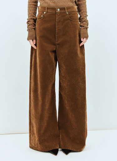 Sportmax 植绒牛仔裤 棕色 spx0258005