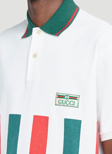 Gucci Web Striped Polo Shirt White guc0140020
