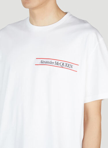 Alexander McQueen Logo Tape T-Shirt White amq0151035