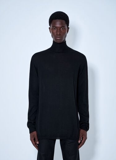 Rick Owens Oversized Turtleneck Sweater Black ric0165065