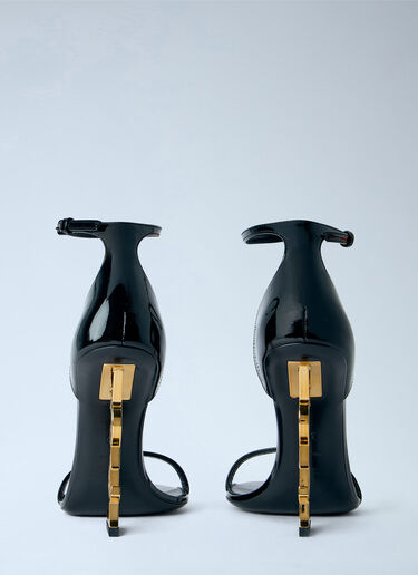 LN-CC® - Saint Laurent: Opyum Heeled Sandals - Black Saint Laurent Opyum Heeled Sandals Black sla0254051