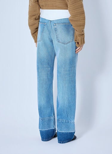 LN-CC® - MM6 Maison Margiela: Wide-Leg Denim Jeans - Blue MM6 Maison Margiela Wide-Leg Denim Jeans Blue mmm0265011
