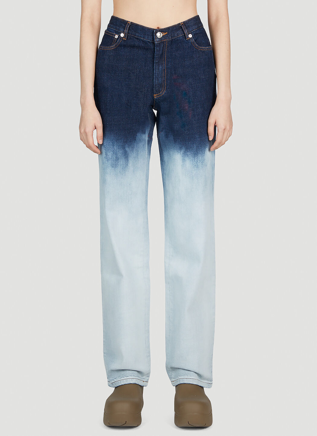 A.P.C. Women s Sailor Dip Dye Jeans in Blue LN CC