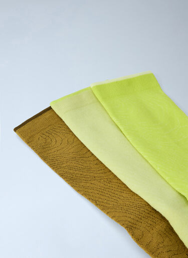 LN-CC® - HOKA: Crew Run Socks 3-Pack - Yellow HOKA Crew Run Socks 3-Pack Yellow hok0365029