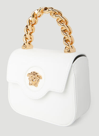 Versace La Medusa Patent Mini Bag White ver0255029