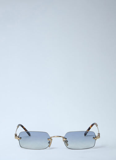 Miu Miu Logo Motif Sunglasses Gold lmu0262011