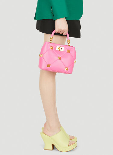 Valentino Top Handle Roman Stud Mini Handbag Pink val0247028