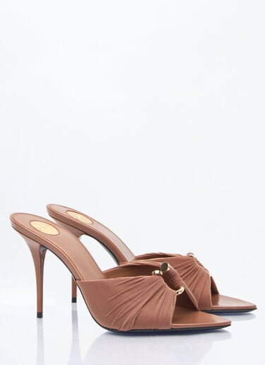 Saint Laurent Lola 뮬 브라운 sla0258002