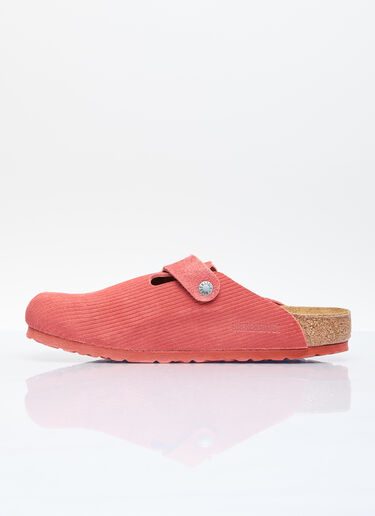 Birkenstock Embossed Boston Mules Red brk0156005