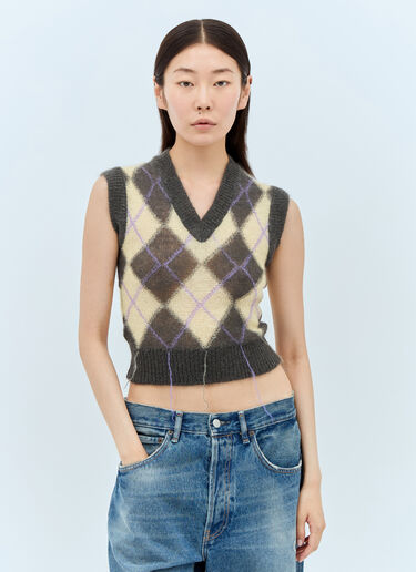 Marni 아가일 질레 그레이 mni0257004