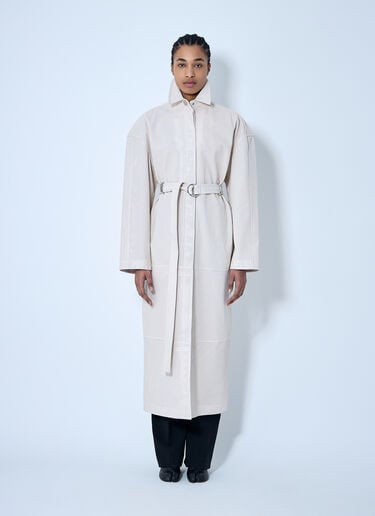 Sportmax 皮革孔眼风衣  米色 spx0260008