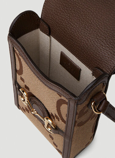Jumbo GG Mini Phone Holder Gucci Jumbo GG Mini Phone Holder Camel guc0152165