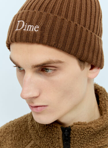 Dime Classic Fold Beanie Hat Brown dmt0154026