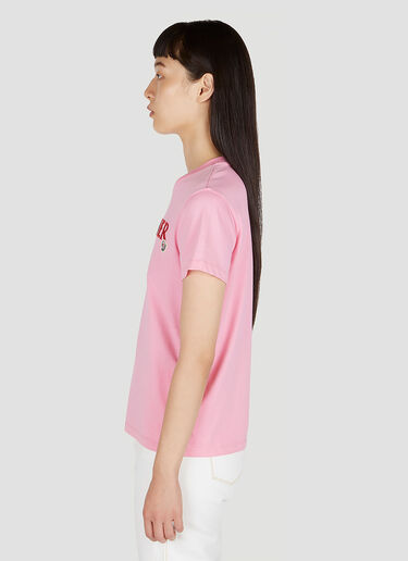 Moncler 徽标刺绣 T 恤 粉色 mon0252033
