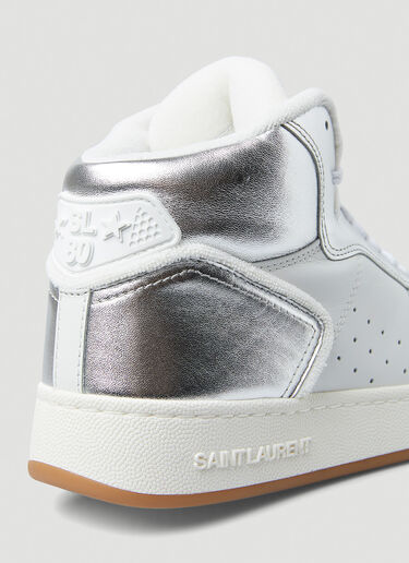 Saint Laurent SL/80 하이탑 스니커즈 실버 sla0249112
