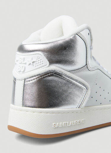 Saint Laurent SL/80 High Top Sneakers Silver sla0249112
