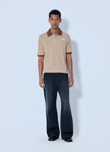 Marni Striped Polo Shirt Brown mni0164005