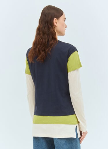 Set Of Three Jersey T-Shirts Miu Miu Set Of Three Jersey T-Shirts Blue miu0359003