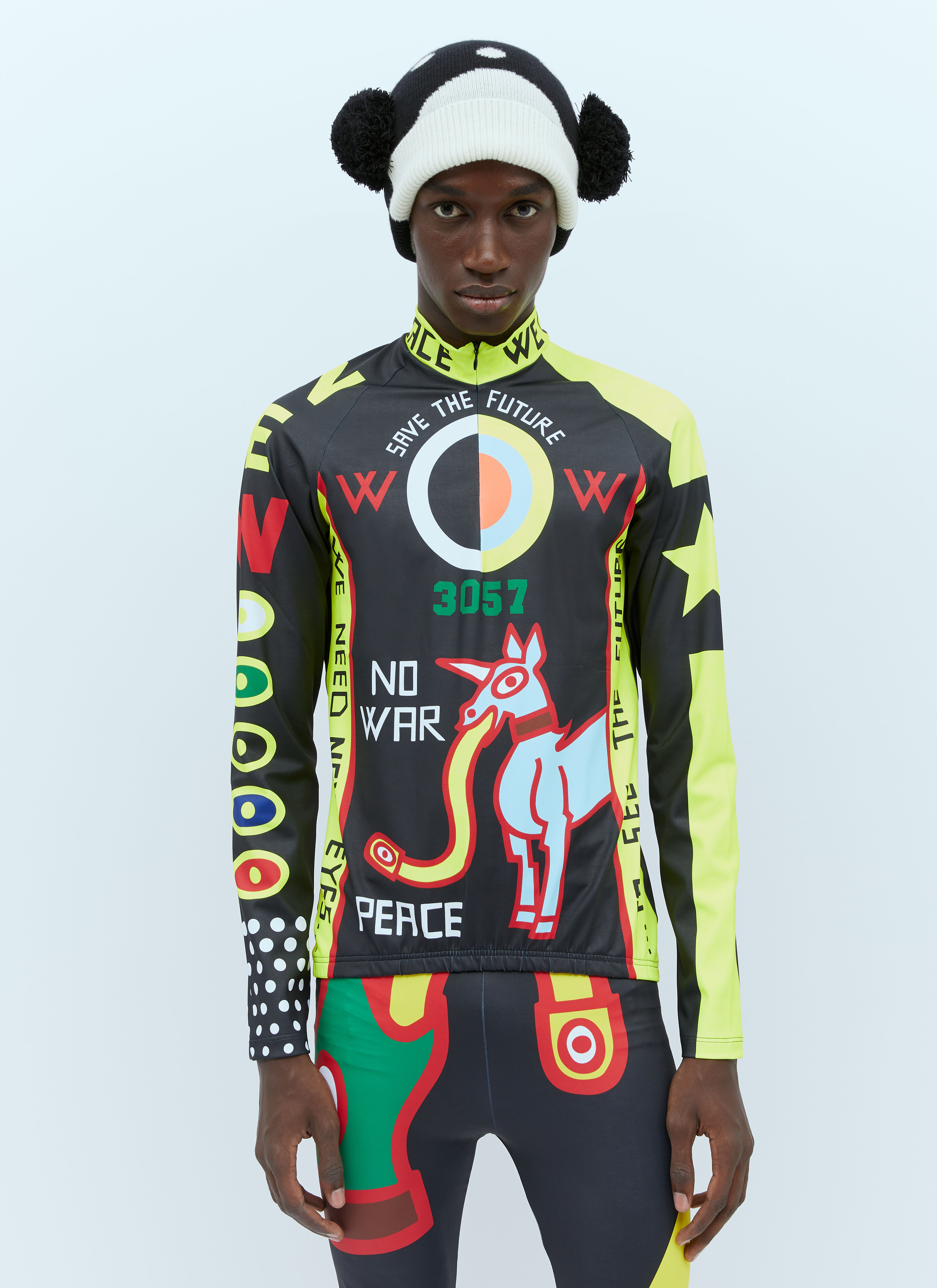Walter Van Beirendonck Men s 57 Bike Long Sleeve Top in Black LN CC