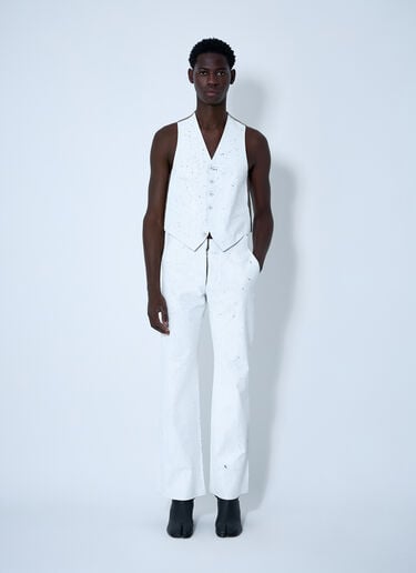 MM6 Maison Margiela Painted Pants White mmm0160004