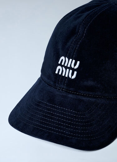 Miu Miu Logo Motif Baseball Cap Navy miu0162018