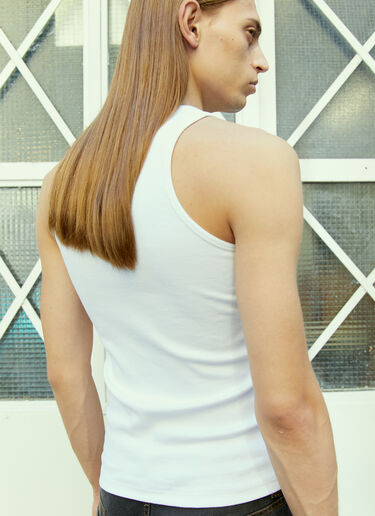 Marine Serre Logo Embroidery Tank Top White mrs0154006