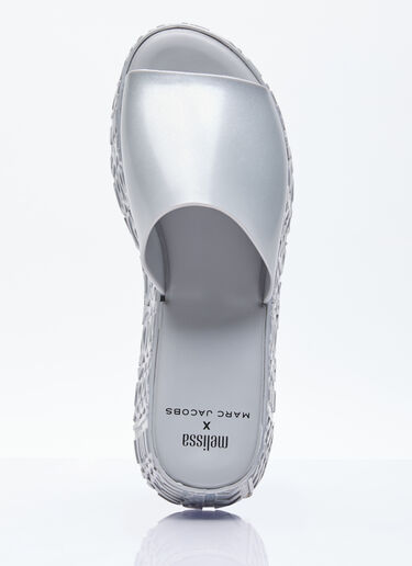 Melissa x Marc Jacobs Becky Platform Slides Silver mxm0254001