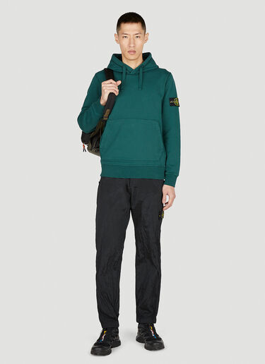 Stone Island Compass Patch Hooded Sweatshirt Green sto0152065