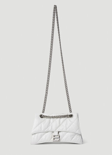 Crush Quilted Shoulder Bag Balenciaga Crush Quilted Shoulder Bag White bal0252094