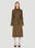 Rokh Leopard Print Trench Coat Beige rok0250003