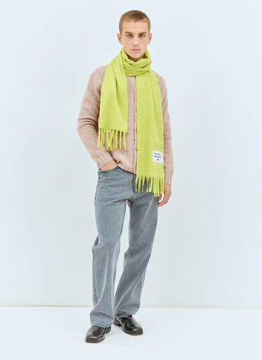 Acne Studios Skinny Fringe Alpaca Scarf Yellow acn0158025
