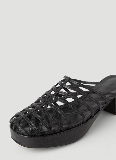 BY FAR Norman Grained Sandals Black byf0247031