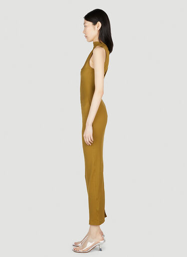 Helmut Lang Gathered Dress Brown hlm0252002