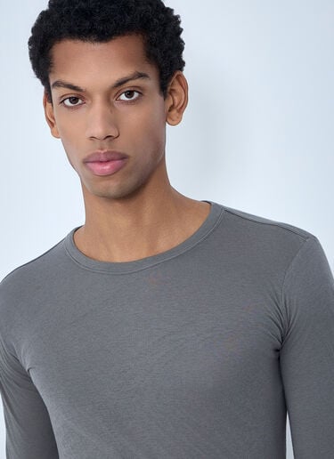 Rick Owens Crewneck Long Sleeve T-Shirt Grey ric0163025