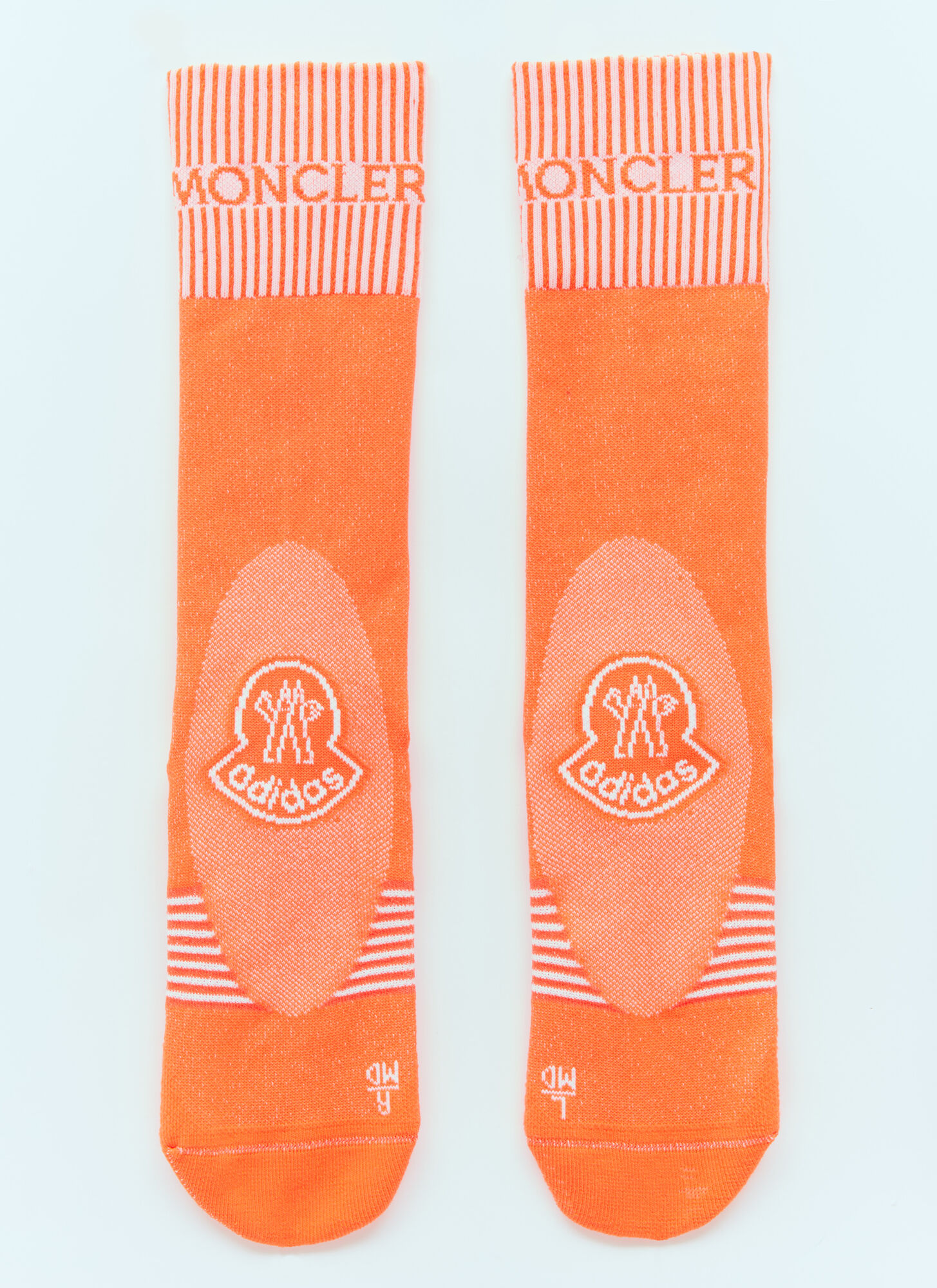 Moncler X Adidas Originals Logo Jacquard Socks In Orange
