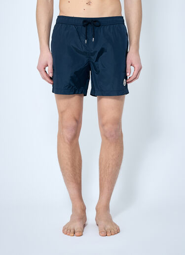 Moncler Logo Patch Swim Shorts Navy mon0159042
