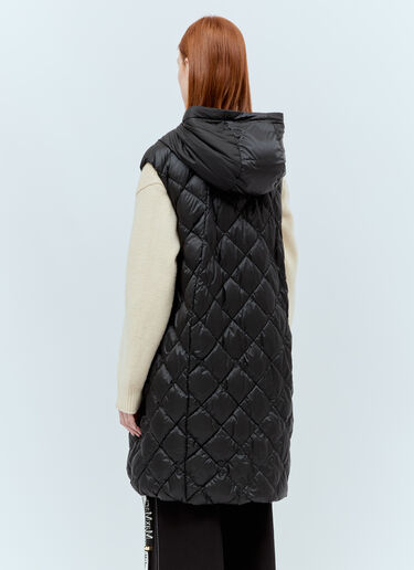 Max Mara Long Padded Gilet Black max0255058