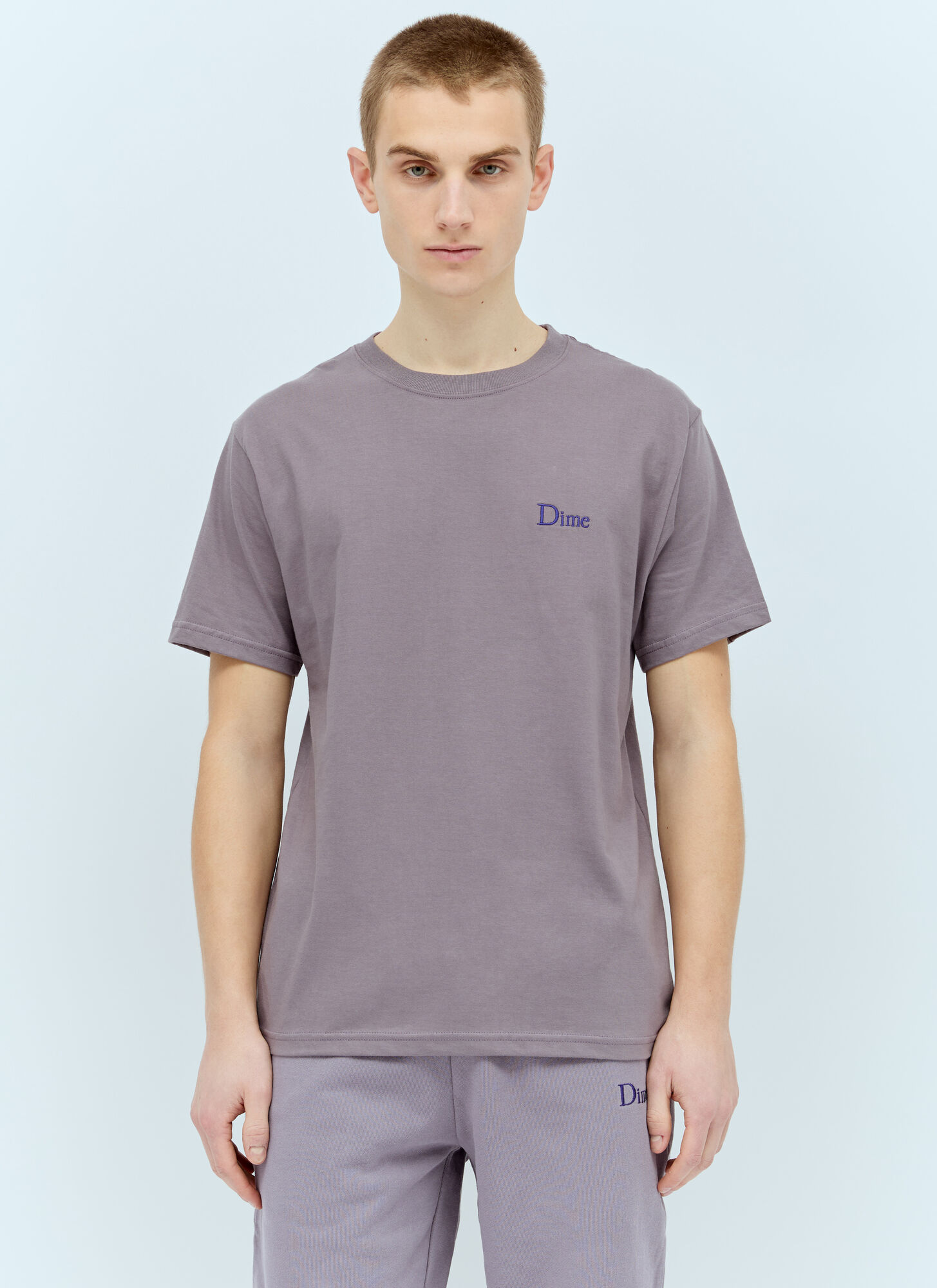 Shop Dime Classic Small Logo T-shirt In Purple