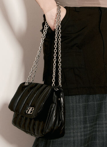 Balenciaga Monaco 迷你链带单肩包 黑色 bal0256028