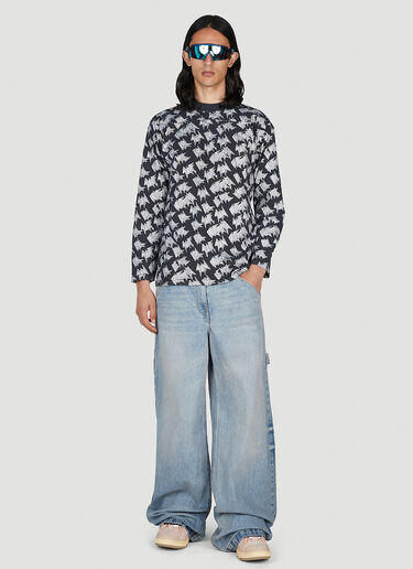 ERL Logo Print Long Sleeve T-Shirt Black erl0152016